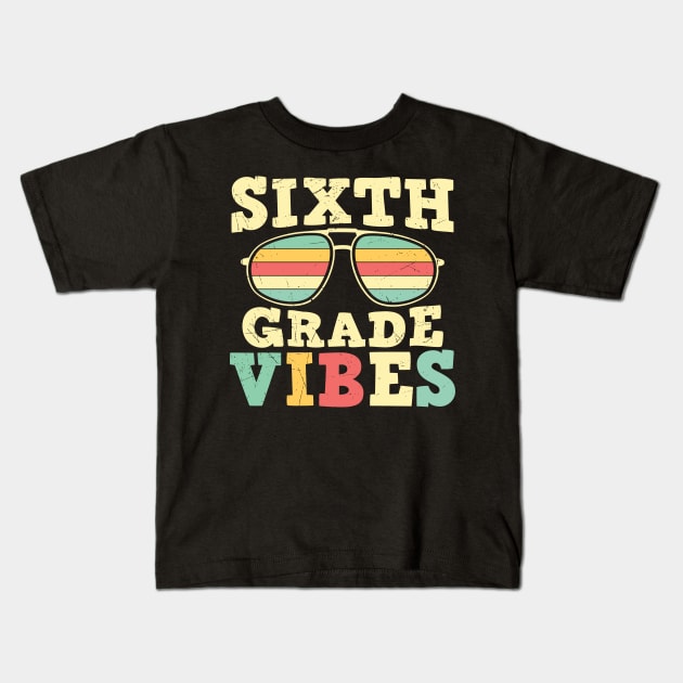 Back to School 6th Grade Vibes Kids T-Shirt by Myartstor 